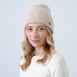 Шапка біні жіноча вовна бежева НАЛА 863-996, фото 3