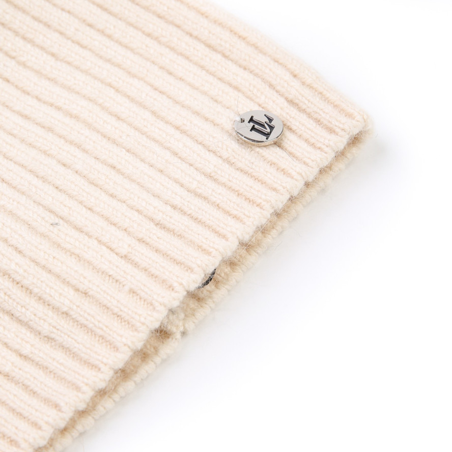 Шапка біні жіноча віскоза з ангорою молочна ТРИНІТІ 864-023, фото 2