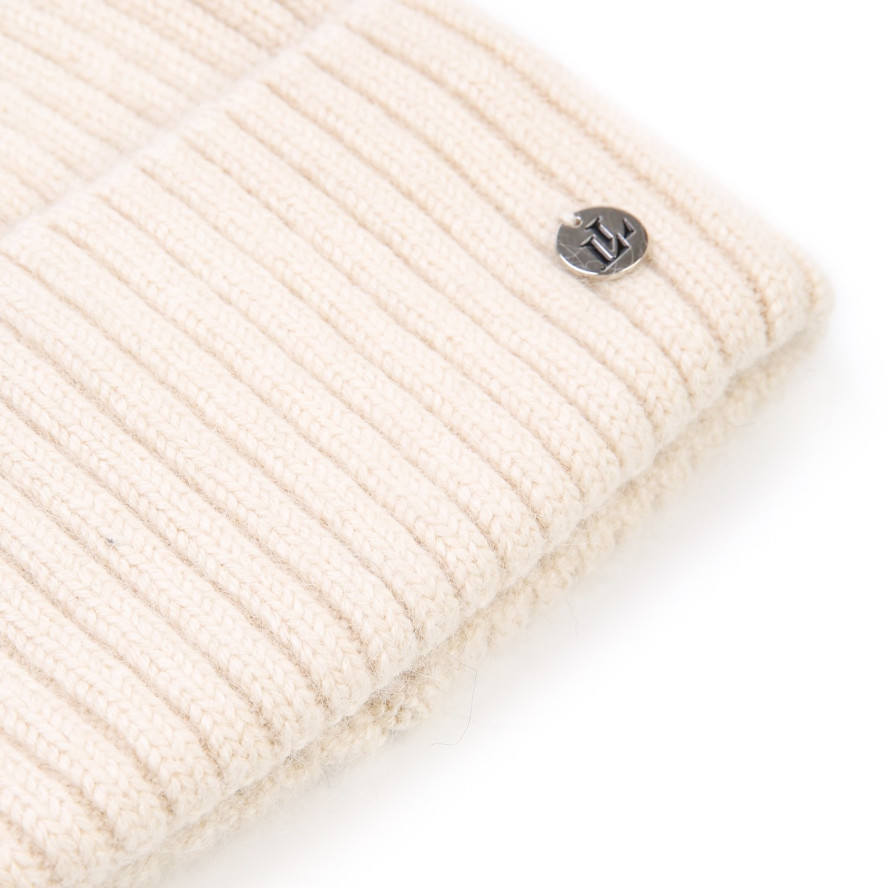 Шапка біні жіноча віскоза з ангорою молочна КАМАРІ 873-452, фото 2