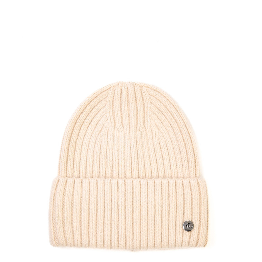 Шапка біні жіноча віскоза з ангорою молочна КАМАРІ 873-452, фото 1