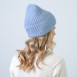Шапка біні жіноча віскоза з ангорою блакитна КАМАРІ 873-476, фото 4
