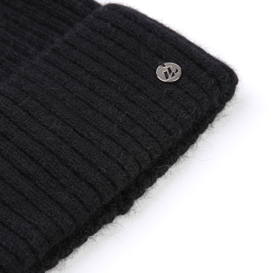 Шапка біні жіноча віскоза з ангорою чорна КАМАРІ 873-483, фото 2