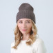 Шапка бини женская хлопок коричневая МАВКА 873-520, фото 3
