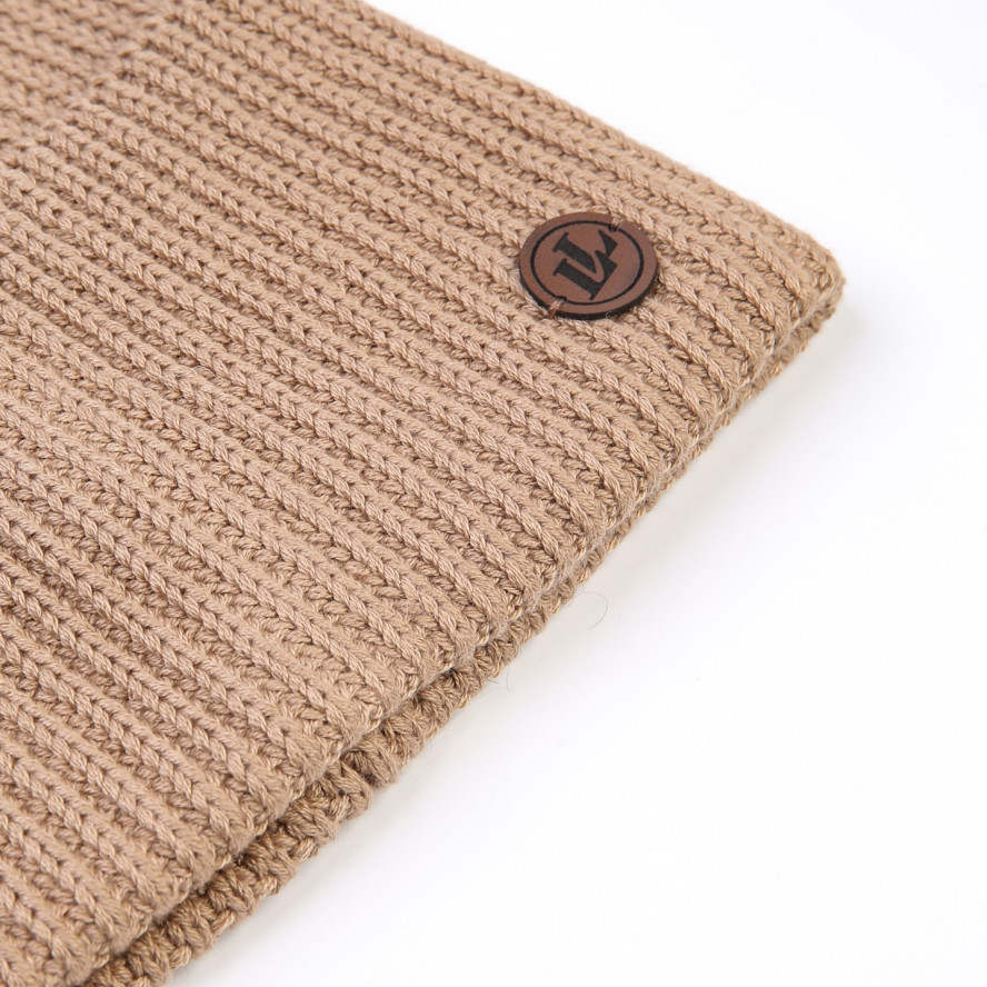 Шапка біні жіноча бавовна бежева МАВКА 873-551, фото 2