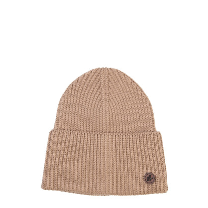 Шапка біні жіноча бавовна бежева МАВКА 873-551