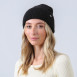 Шапка бини женская вискоза с ангорой черная ДАФФИ 880-290, фото 3