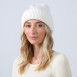 Шапка біні жіноча віскоза з вовною молочна ЕЛМЕР 880-368, фото 3