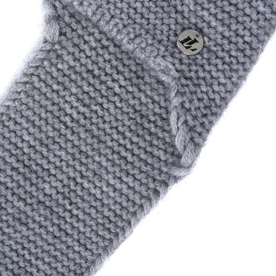 Шапка вушанка жіноча віскоза з ангорою сіра БІА 886-872, фото 3