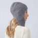 Шапка вушанка жіноча віскоза з ангорою сіра БІА 886-872, фото 5