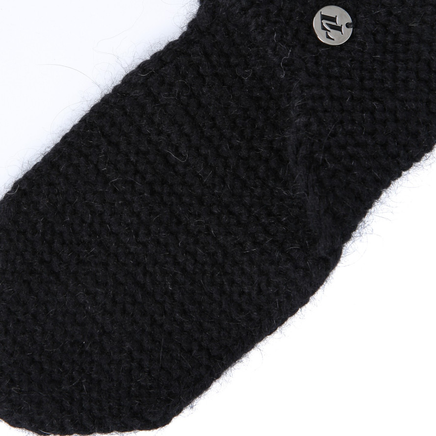 Шапка вушанка жіноча віскоза з ангорою чорна БІА 886-889, фото 3