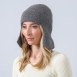 Шапка вушанка жіноча віскоза з ангорою сіра ЛУЗ 886-926, фото 4