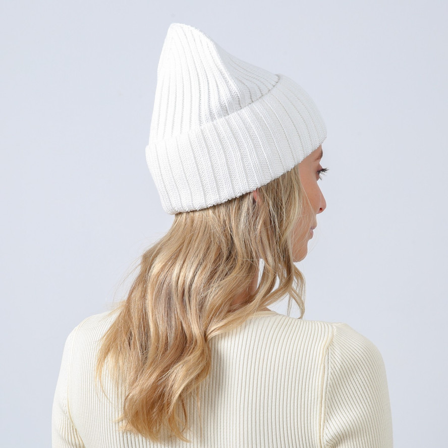 Шапка біні жіноча бавовна молочна RUFUS 887-688, фото 4