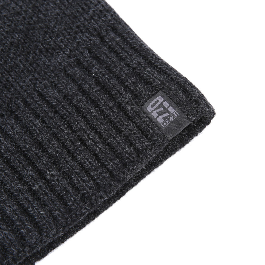 Шапка кулір чоловіча вовна з акрилом чорна DUC 892-613, фото 3