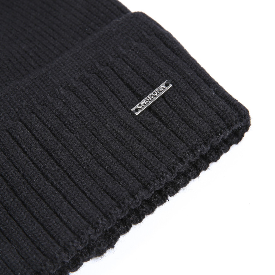 Шапка по голове мужская вискоза черная ВАРИС 902-183, фото 2