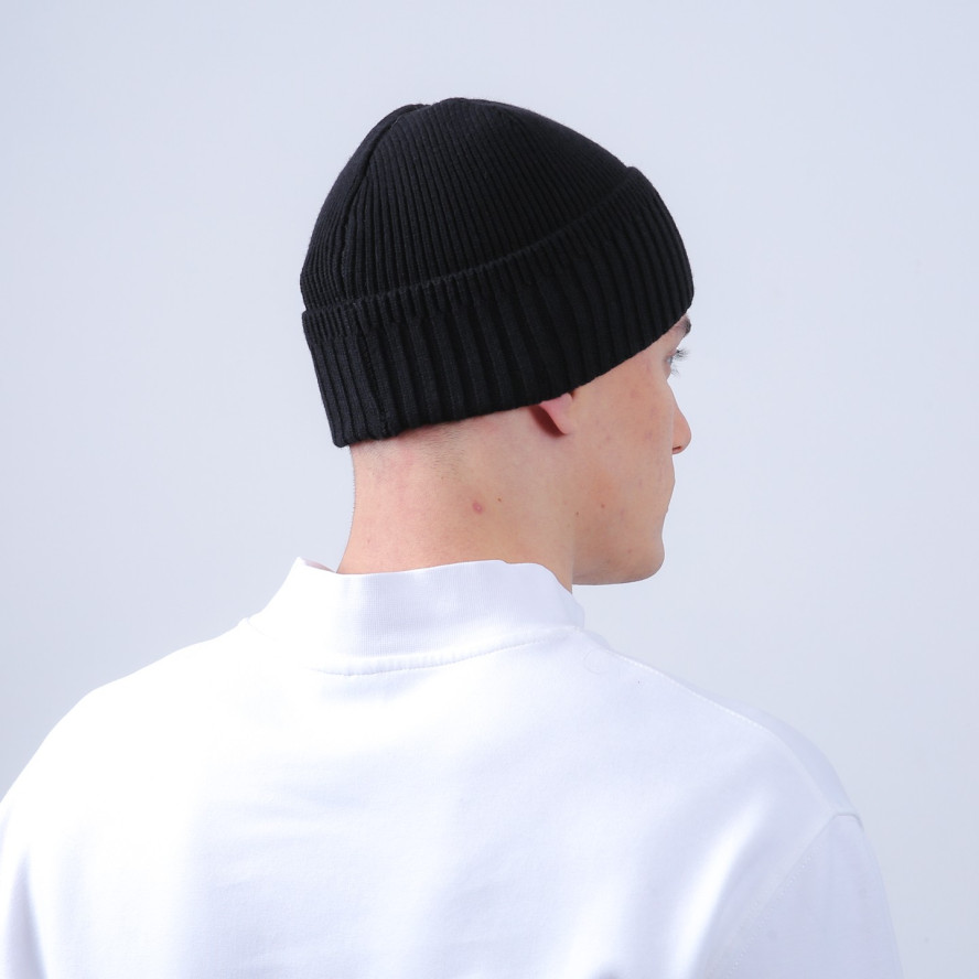 Шапка по голове мужская вискоза черная ВАРИС 902-183, фото 4