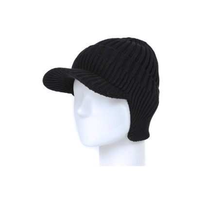 Шапка по голове с козырьком мужская вискоза черная ДЖАР 902-220 Шапка по голове с козырьком мужская вискоза черная ДЖАР 902-220