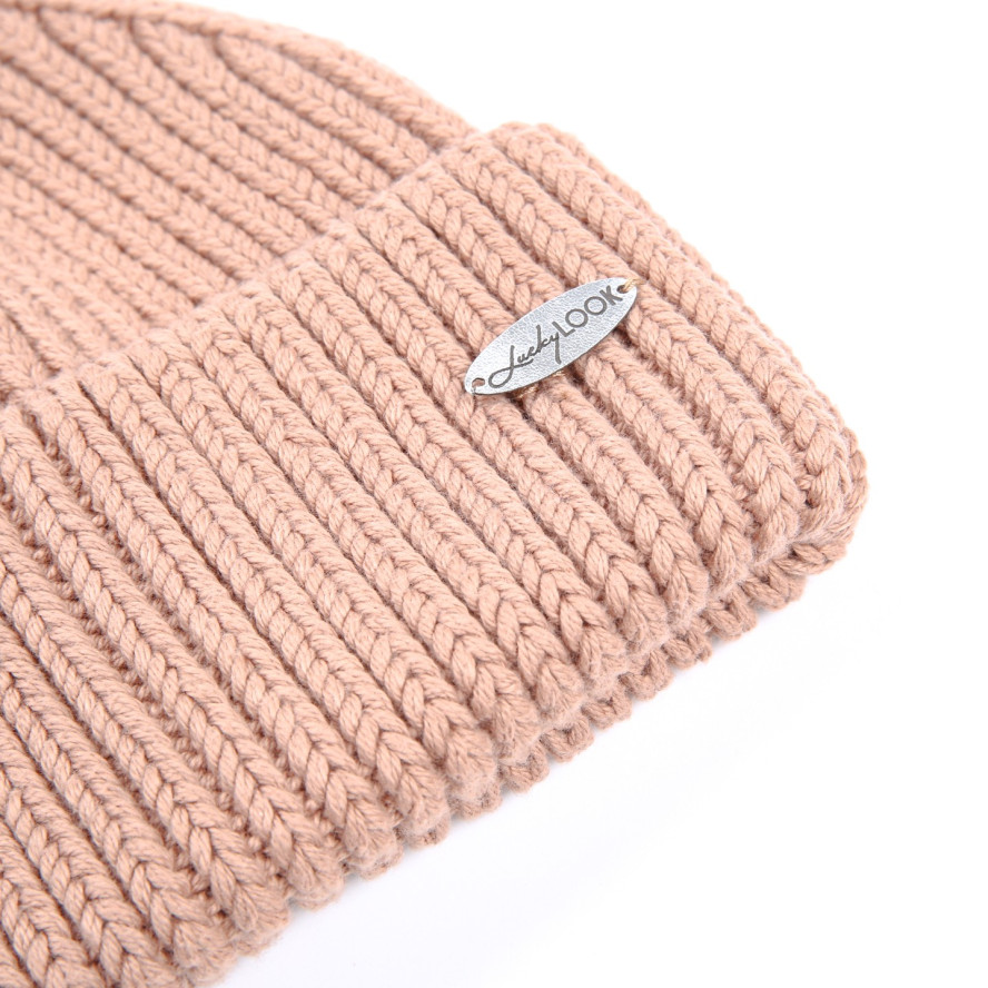 Шапка бини женская хлопок коричневая КЕТЛИН 917-507, фото 2