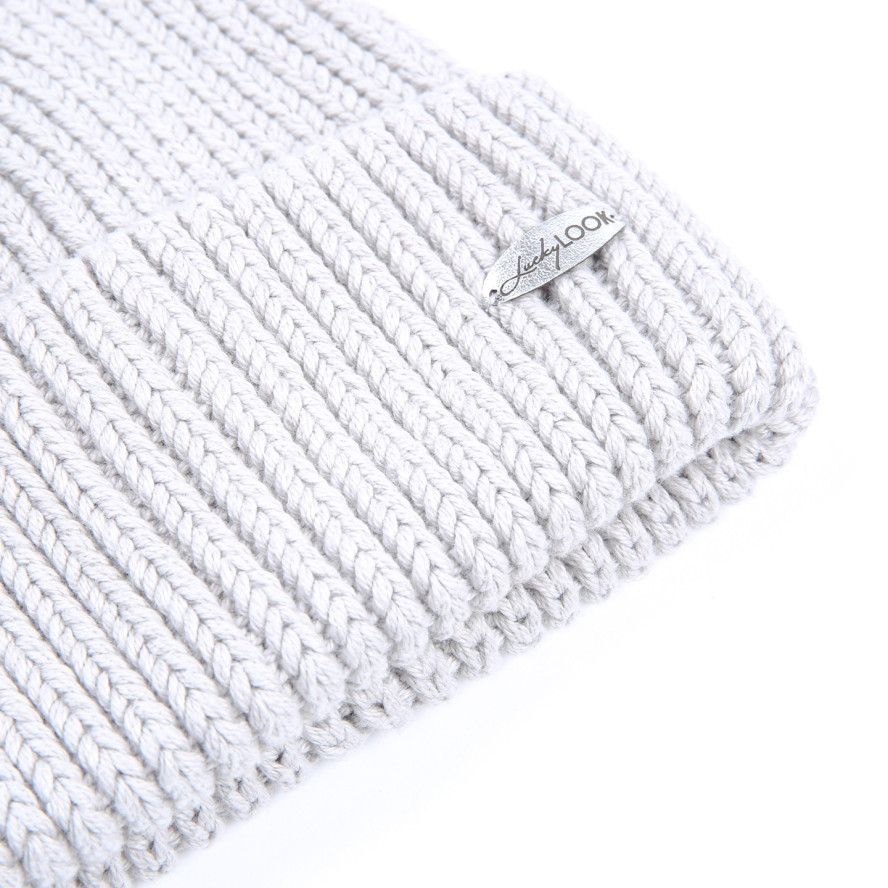 Шапка біні жіноча бавовна сіра КЕТЛІН 917-538, фото 2