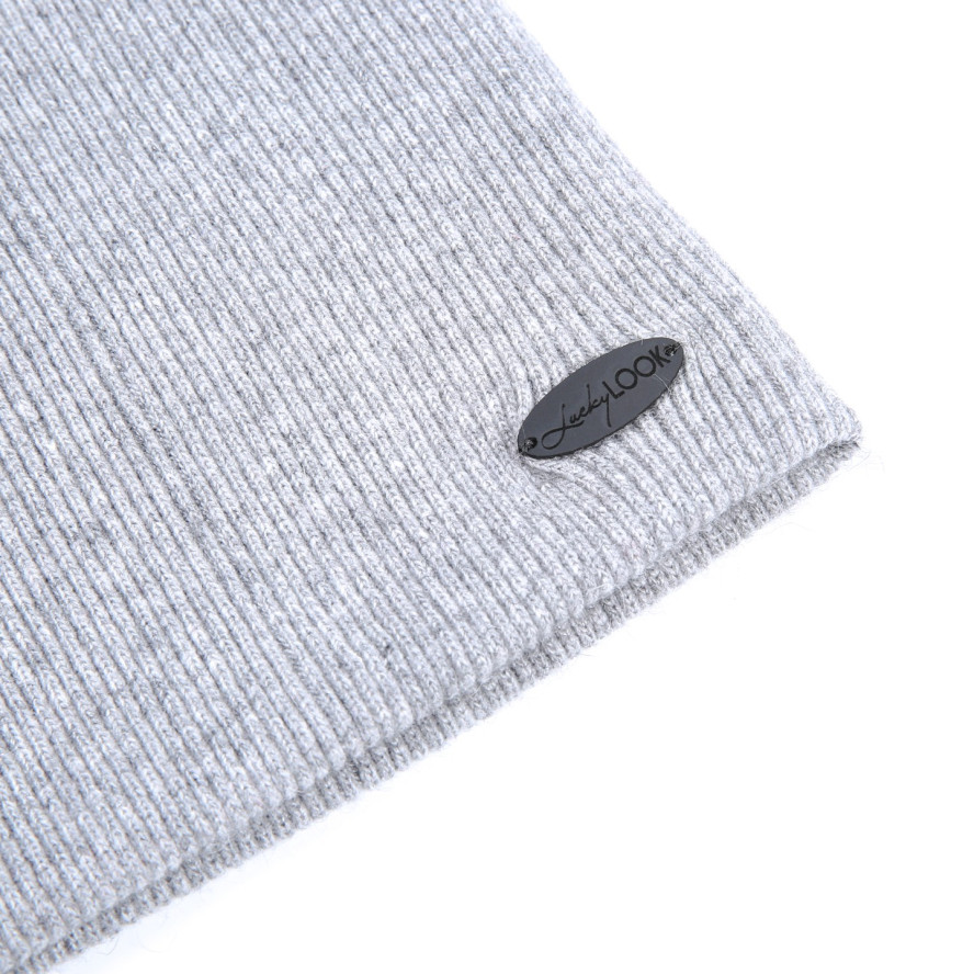 Шапка біні жіноча вовна сіра МАНА 917-637, фото 2
