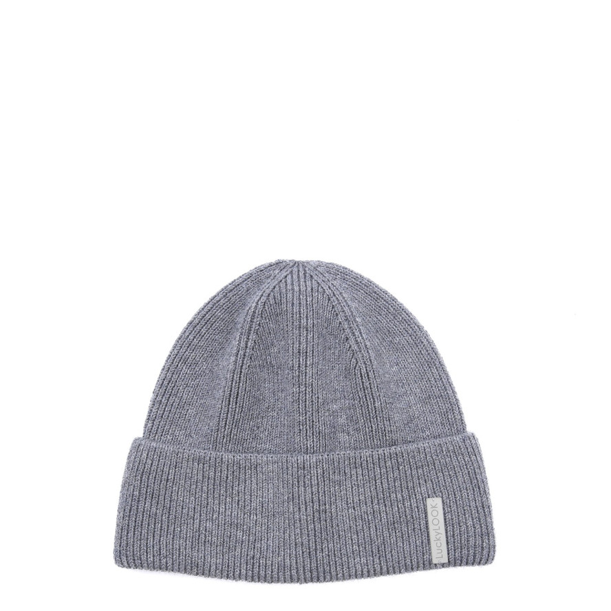Шапка по голове мужская шерсть с акрилом серая СТИВ 923-829, фото 1