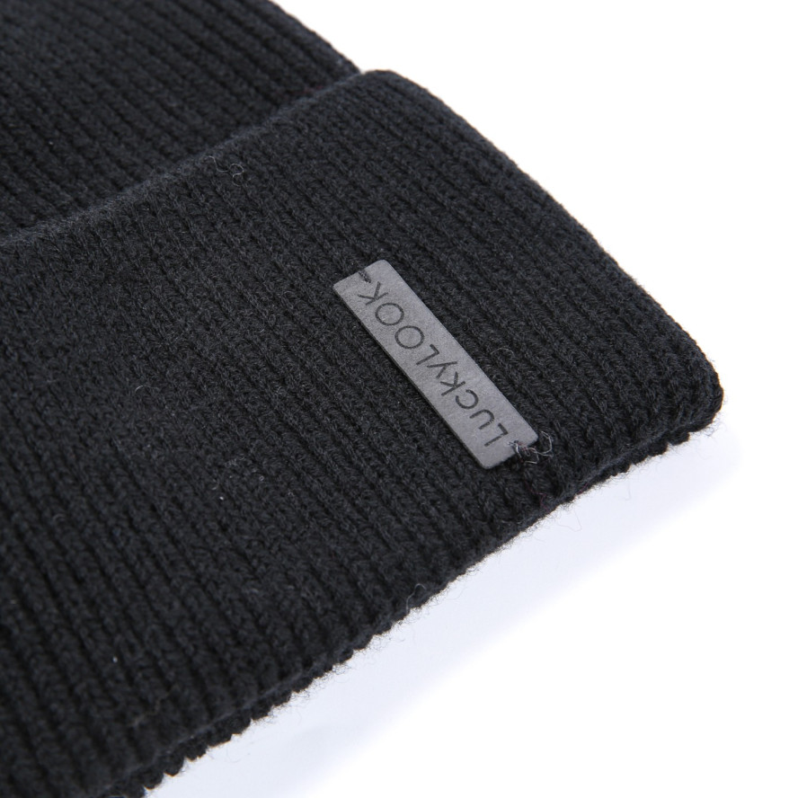 Шапка по голове мужская шерсть с акрилом черная СТИВ 923-843, фото 2