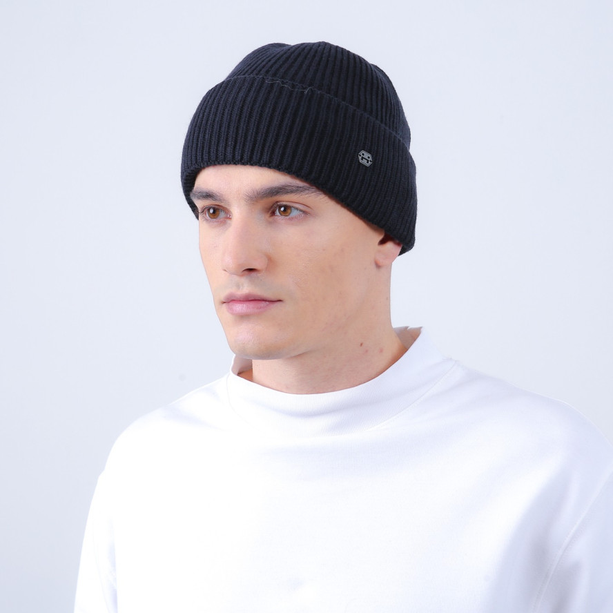 Шапка по голове мужская хлопок синяя ДИОН 929-975, фото 3