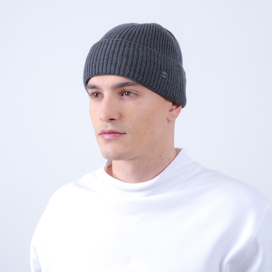 Шапка по голове мужская хлопок серая ДИОН 929-999, фото 3