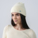 Шапка біні жіноча вовна молочна НАЛА 932-302, фото 3
