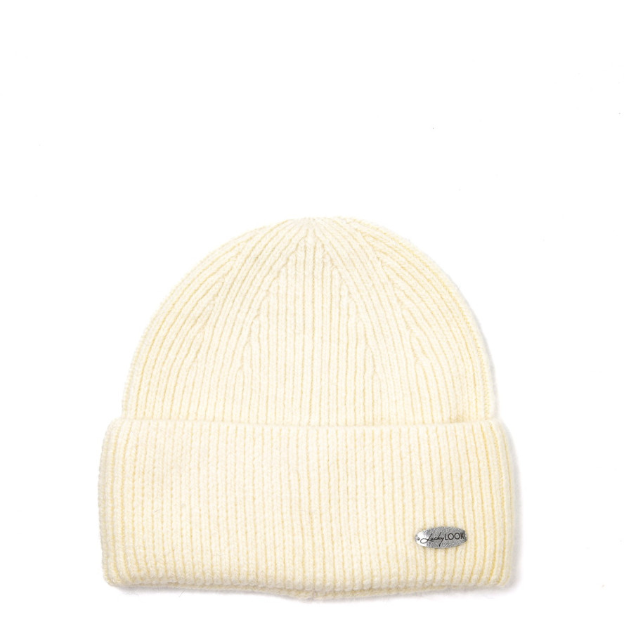 Шапка біні жіноча вовна молочна НАЛА 932-302, фото 1