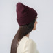 Шапка біні жіноча бавовна фіолетова FREYA 945-487, фото 4
