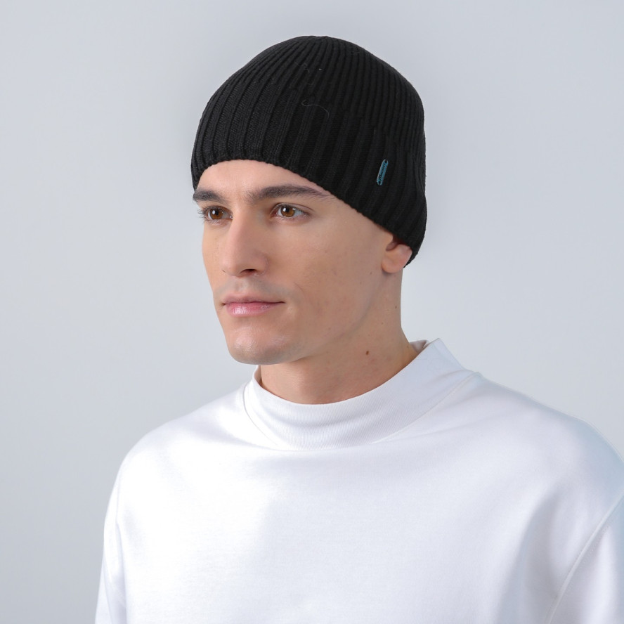 Шапка по голове мужская хлопок черная ГРУТ 951-471, фото 3