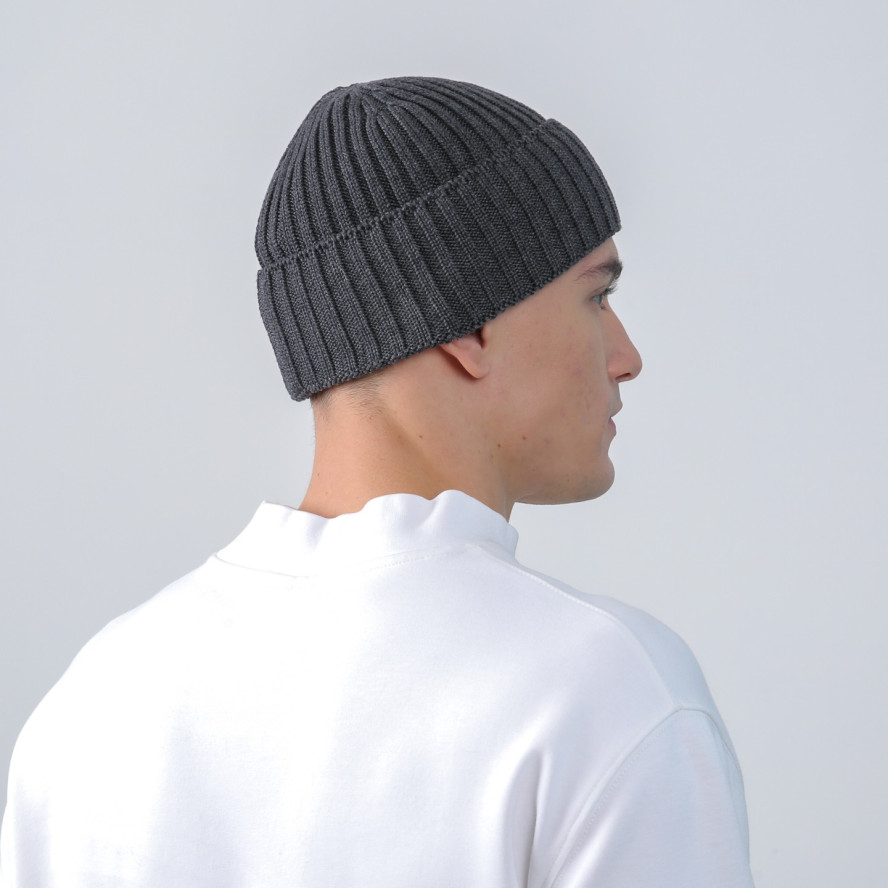 Шапка по голове мужская хлопок серая КОЛБИ 953-789, фото 4