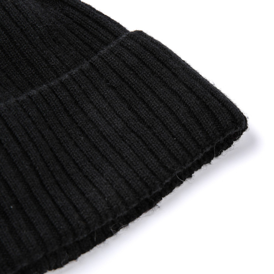 Шапка по голове мужская шерсть с акрилом черная ИНЕЙ 953-840, фото 2