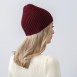 Шапка по голове женская вискоза с шерстью бордовая МУСА 966-512, фото 4