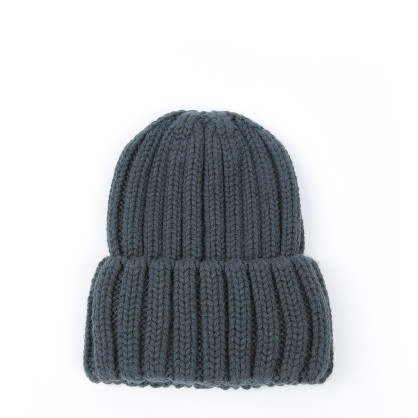 Шапка біні жіноча вовна синьо-зелена СОФІЯ 973-671