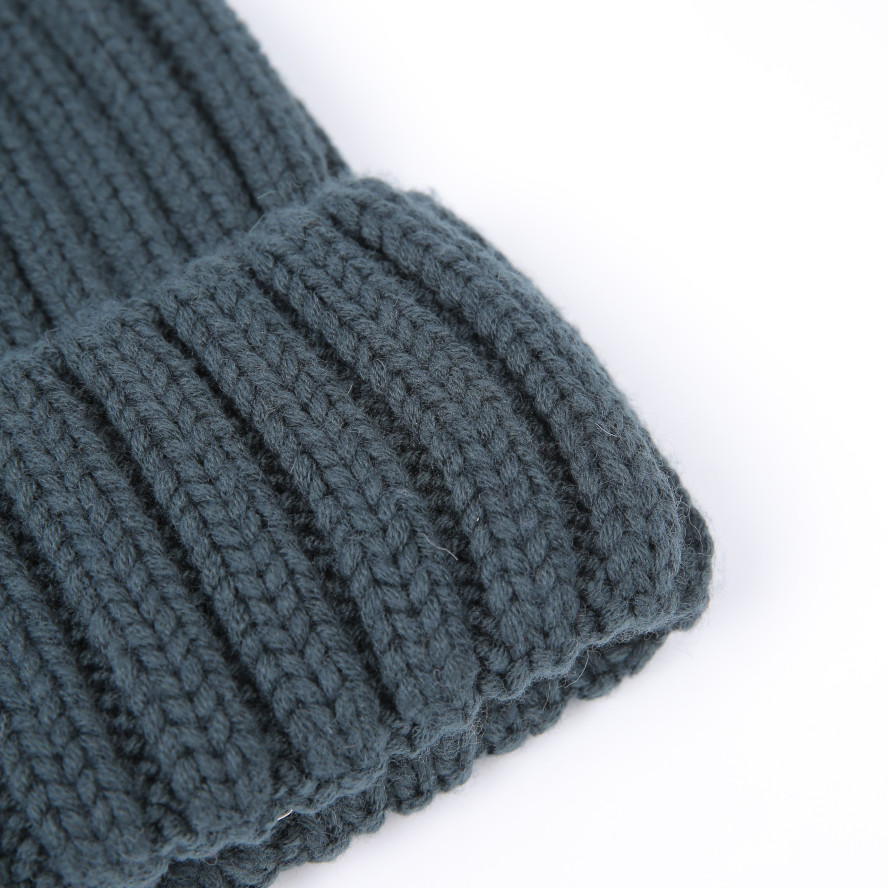 Шапка біні жіноча вовна синьо-зелена СОФІЯ 973-671, фото 2