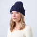 Шапка біні жіноча вовна синя СОФІЯ 973-701, фото 3