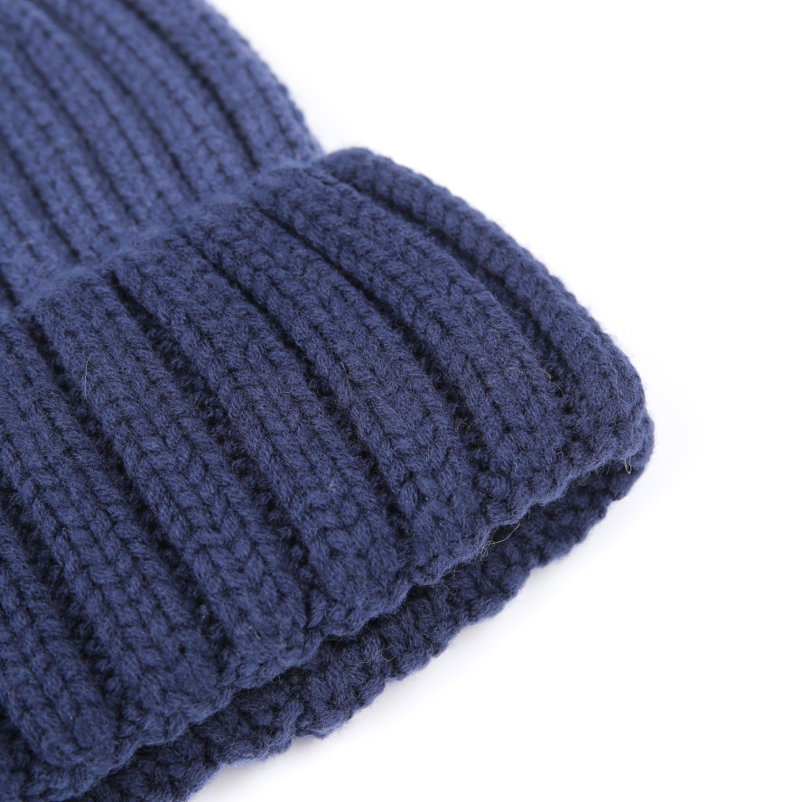 Шапка біні жіноча вовна синя СОФІЯ 973-701, фото 2