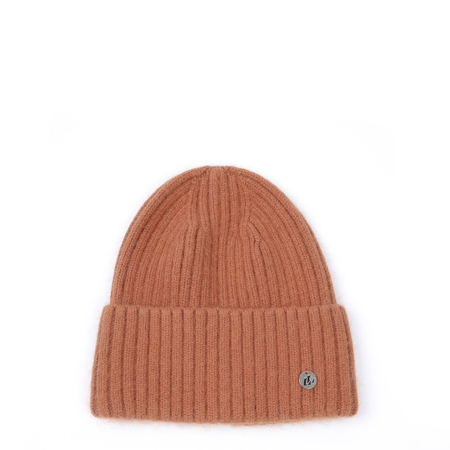 Шапка біні жіноча віскоза з ангорою коричнева КАМАРІ 978-553, фото 1