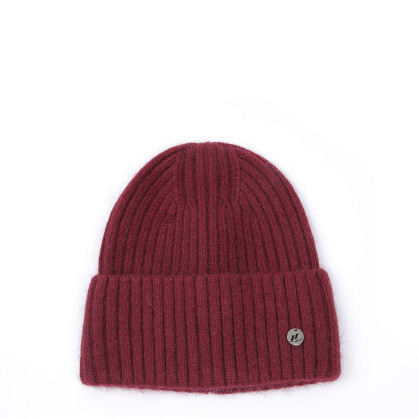 Шапка біні жіноча віскоза з ангорою бордова КАМАРІ 001-281 Шапка біні жіноча віскоза з ангорою бордова КАМАРІ 001-281