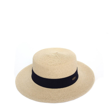 Шляпа канотье женская бумага бежевая ALIZ 375-872