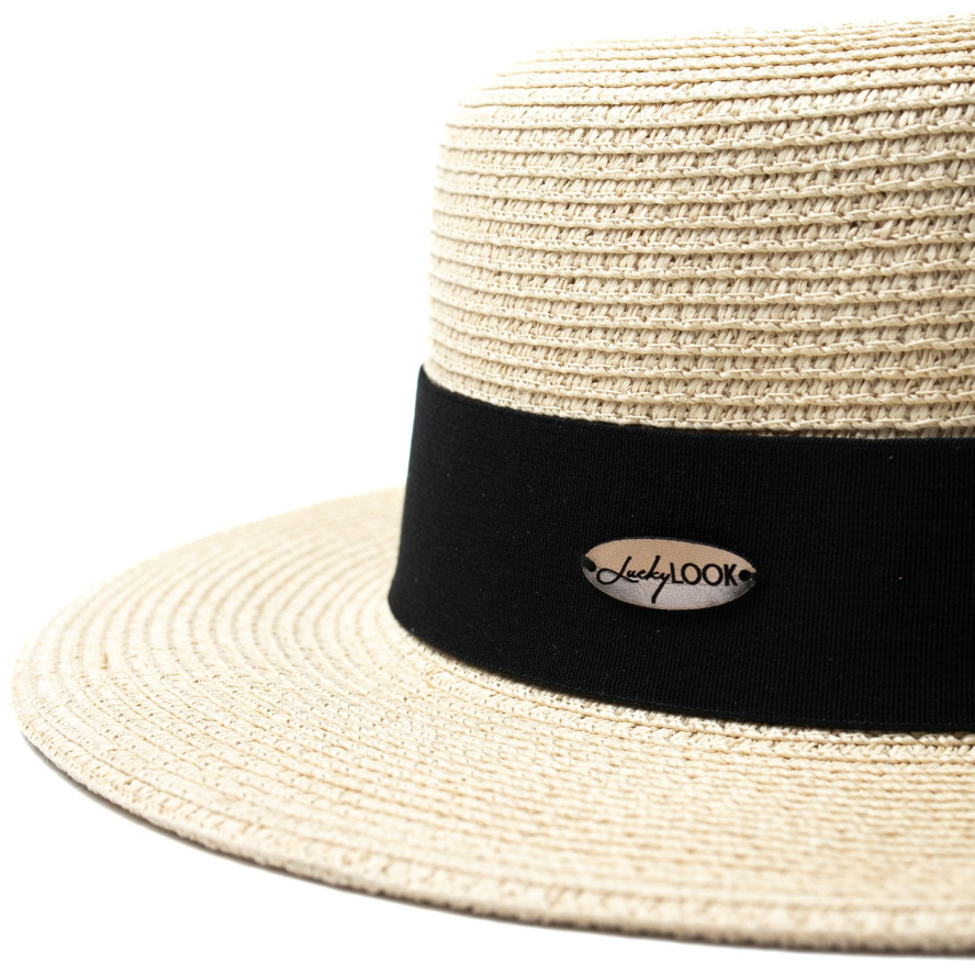 Капелюх канотьє жіночий папір бежевий ALIZ 469-397, фото 3