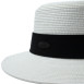Капелюх канотьє жіночий папір білий ADELE 469-427, фото 3