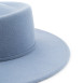 Капелюх канотьє жіночий зі срібним ланцюжок і фігурним верхом фетр блакитний ФОНГ 653-451, фото 4