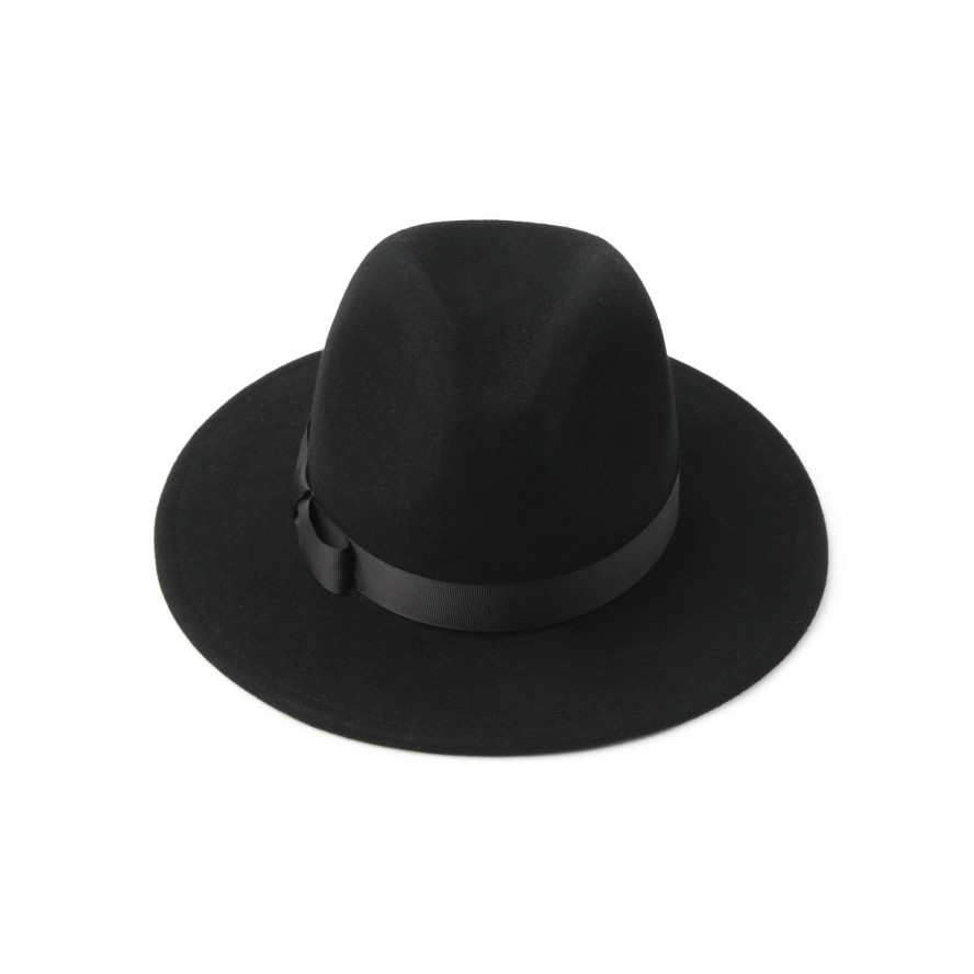 Шляпа федора женская с лентой фетр черная ТВИТТИ 659-941, фото 2