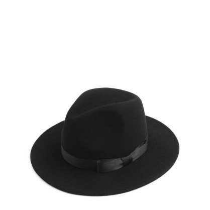 Шляпа федора женская с лентой фетр черная ТВИТТИ 659-941