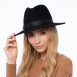 Шляпа федора женская с лентой фетр черная ТВИТТИ 659-941, фото 4