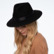 Шляпа федора женская с лентой фетр черная ТВИТТИ 659-941, фото 5