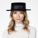 Шляпа канотье женская с лентой фетр черная ДЕЙЗИ 659-965, фото 5
