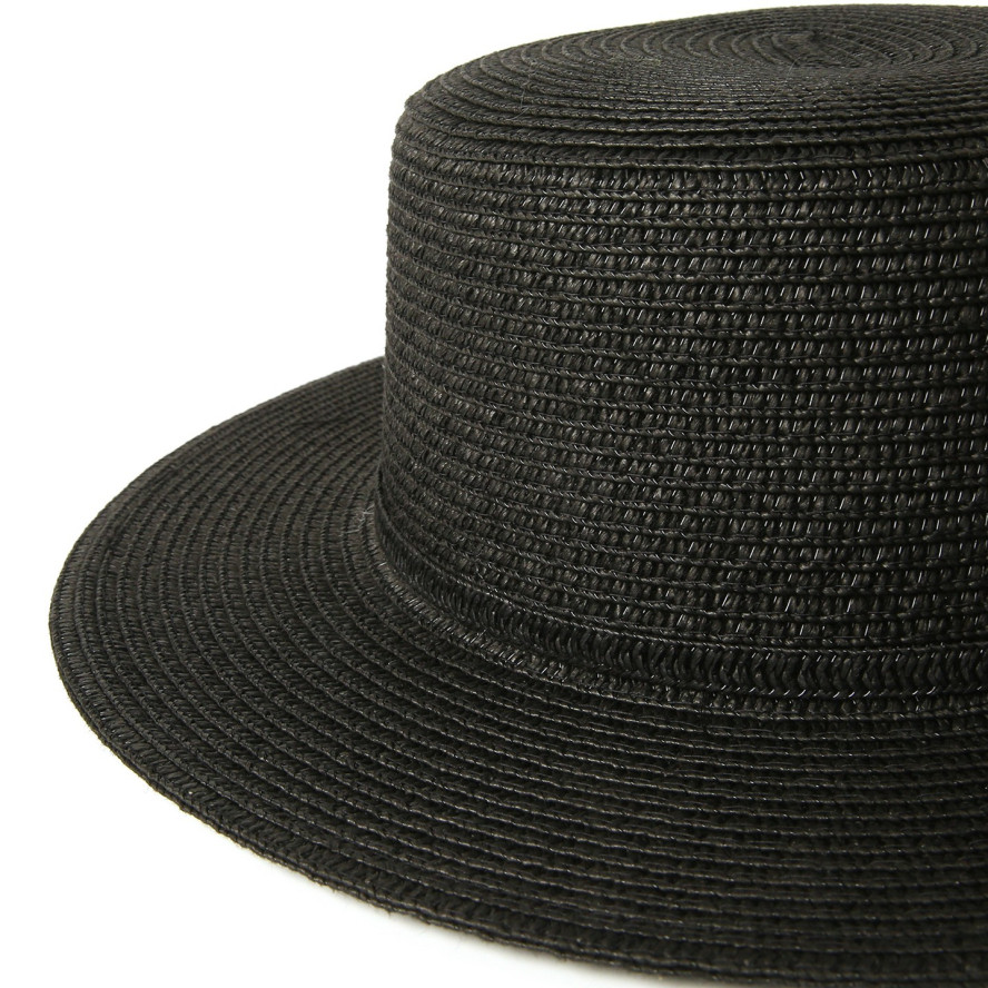 Капелюх канотьє жіночий папір чорний VIVIAN 817-808, фото 3